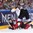 COLOGNE, GERMANY - MAY 18: Canada's Travis Konecny #11 gets tangled up with Germany's Dennis Seidenberg #24 during quarterfinal round action at the 2017 IIHF Ice Hockey World Championship. (Photo by Andre Ringuette/HHOF-IIHF Images)

